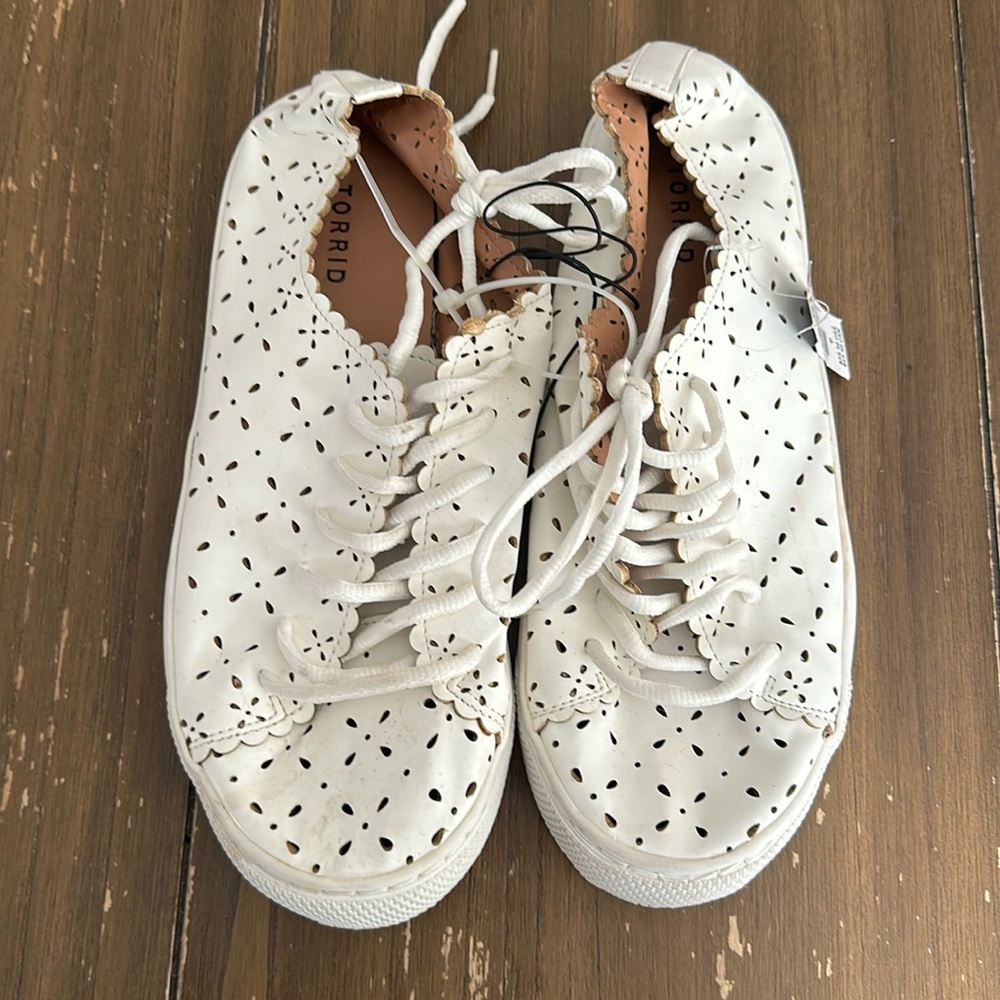 Torrid White Eyelet Sneakers